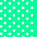 Small daisies on a green background, seamless pattern Royalty Free Stock Photo