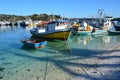 Small Dalcahue Harbor on Chiloe island, Chile