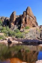 Pinnacles National Park with Bear Gulch Reservoir and Volcanic Rock Formations, California, USA Royalty Free Stock Photo