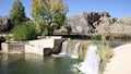 A small dam in Ucero river, El Burgo de Osma, Spain