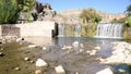 A small dam in Ucero river, El Burgo de Osma, Spain