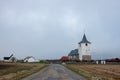 Small danish village with big church Royalty Free Stock Photo