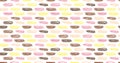 Small dash seamless pattern Dotted lines texture. Candi chocolate color vector hatching doodle organic shapes. Short