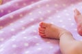 Small delicate little hand of newborn - close portrait Royalty Free Stock Photo