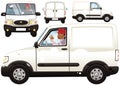 Small delivery van and driver Royalty Free Stock Photo