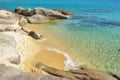 Small deserted sandy beach