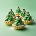 Delicious Christmas Tree Mince Pies With Green Frosting