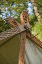 The small detail of a viking tent