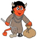 Small devil with sack Royalty Free Stock Photo