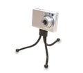 digital photo camera on the tripod Royalty Free Stock Photo