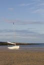 Small dinghy on beach Royalty Free Stock Photo