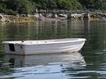 Small Dinghy in the Water on a Mooring in Casco Bay