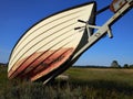 Small dingy boat on a trailer Royalty Free Stock Photo