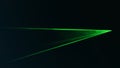 Small disc green laser with triangular shape