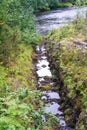 small ditch near Kiutakongas rapids in Oulanka National Park, popular tourist destination near Kuusamo, Finland Royalty Free Stock Photo