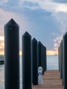 Small dock in Key West, Mallory Square Royalty Free Stock Photo