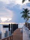 Small dock in Key West, Mallory Square Royalty Free Stock Photo