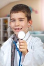 Small doctor boy with stehoscope Royalty Free Stock Photo