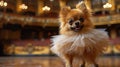 Small Dog Dressed in White Tutu Royalty Free Stock Photo