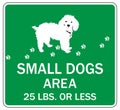 Small dogs zone for the dog park