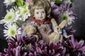 Small doll chrysanthemums and spring flowers