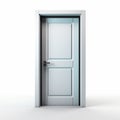 Simplistic Door On White Background With Bold Structural Designs