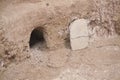 Small door in rock at mesa verde national park