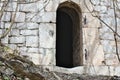 a small door to the fortified tower