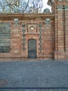 A small door in the wall enclosing the von Derviz Estate