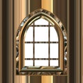 Small dormer window wih sash - 3D illustration