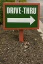 Small drive-thru sign