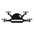 Small drone icon, simple style