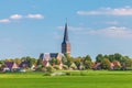 Small Dutch village in the province of Friesland Royalty Free Stock Photo
