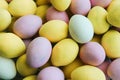 Small Easter Eggs. Pastel colored small coated chocolate Easter eggs Royalty Free Stock Photo