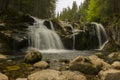 Small elbes waterfall in Krkonose mountains