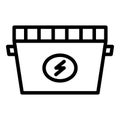 Small electric convector icon outline vector. Radiator heater Royalty Free Stock Photo