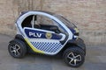 Small electric police car in Valencia, Spain