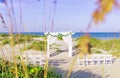 Small Elegant Seaside Wedding On Sandy Beach Royalty Free Stock Photo