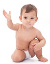Small eleven monthes baby. Royalty Free Stock Photo