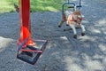 Small empty children carousel Royalty Free Stock Photo