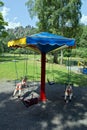 Small empty children carousel Royalty Free Stock Photo