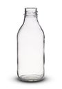 Small empty glass bottle