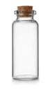 Small empty glass vial Royalty Free Stock Photo