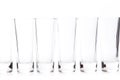 Small empty glasses on a white background Royalty Free Stock Photo