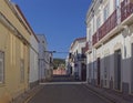 A small empty Side street in the town of Estoi on the Portuguese Algarve Coast.