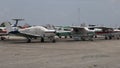 Small Engine Airplanes At Airport