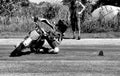 Small engine speed bike rider practicing on asphalt track in rural Hungary