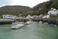 Small English harbour and fishing boats Royalty Free Stock Photo