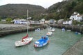 Small English harbour and fishing boats Royalty Free Stock Photo