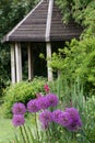 Small English Summer House with Alliums